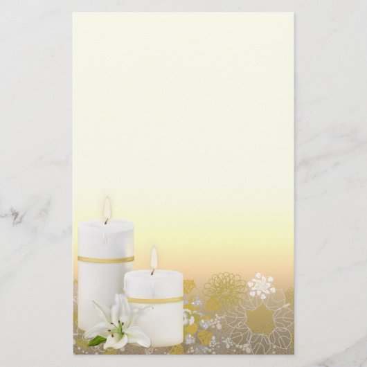 ユリ蝋燭文房具 便箋 (正面)