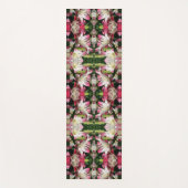 ユリ赤と白の花抽象芸術 ヨガマット (正面)