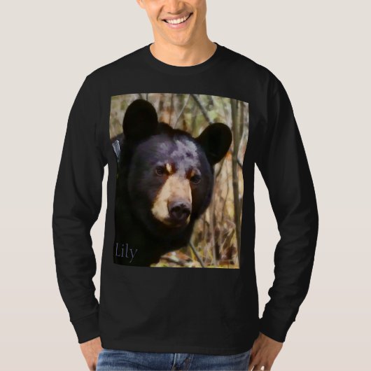 ユリ長袖Tのポートレート Tシャツ (正面)