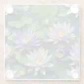 ユリ鮮やか花 ガラスコースター (裏面)