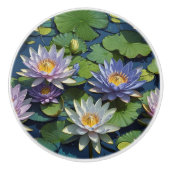 ユリ鮮やか花 セラミックノブ (正面)