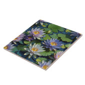 ユリ鮮やか花 タイル (側面)