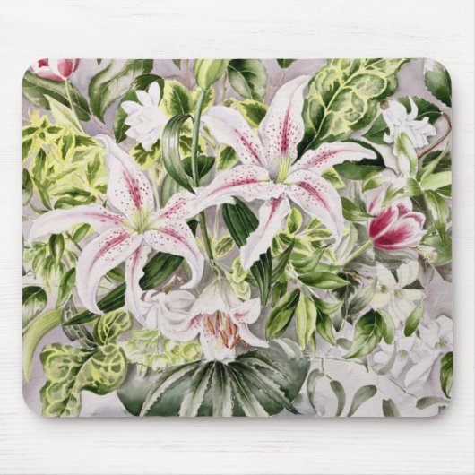 ユリ1996年が付いている静物画 マウスパッド (正面)