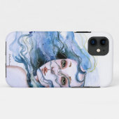 "ユリ"の水彩画のポートレートのiPhone 5の場合 Case-Mate iPhoneケース (裏面(横))