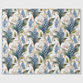 ユリ・オブ・ザ・バレーとサンザシの花の柄 ラッピングペーパー (フラット)