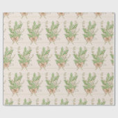 ユリ・オブ・ザ・バレーとバタフライ ラッピングペーパー (フラット)