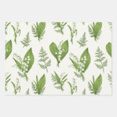 ユリ・オブ・ザ・バレーの花と葉植物学院 ラッピングペーパーシート (正面)