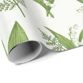 ユリ・オブ・ザ・バレーの花と葉植物学院 ラッピングペーパー (ロールコーナー)