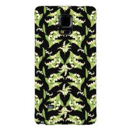 ユリ・オブ・ザ・バレーの花の模様（ブラック） iPhone 13ケース