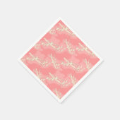 ユリ・オブ・ザ・バレーピンク春の花 スタンダードカクテルナプキン (角)