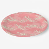 ユリ・オブ・ザ・バレーピンク春の花 ペーパープレート (アングル)