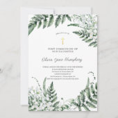 ユリ・オブ・ザ・バレー・グリーン |第一聖餐式 招待状 (正面)