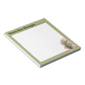 ユリ・オブ・ザ・バレー・ハピネスパーソナライズされた・グリーン ノートパッド (アングル)