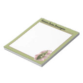 ユリ・オブ・ザ・バレー・ハピネスパーソナライズされた・グリーン ノートパッド (回転)