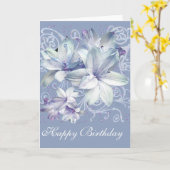 ユリ（カスタマイズ可能） カード (黄色い花)