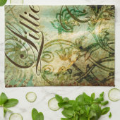 ユリ キッチンタオル (折り畳み)