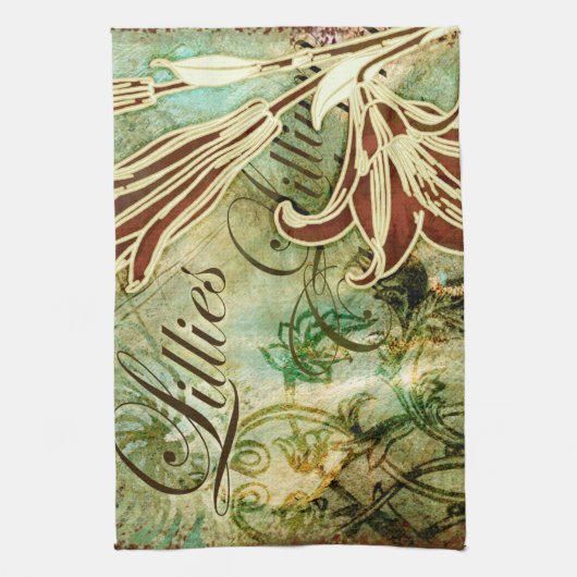 ユリ キッチンタオル (縦)