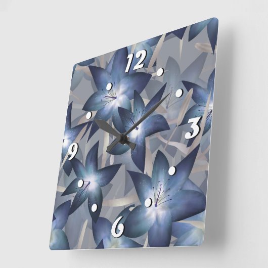 ユリ スクエア壁時計 (傾斜)