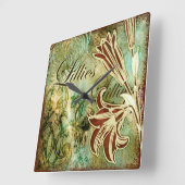 ユリ スクエア壁時計 (傾斜)