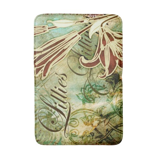 ユリ バスマット (正面縦)