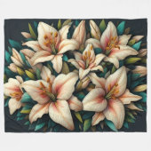 ユリ フリースブランケット (正面(横))