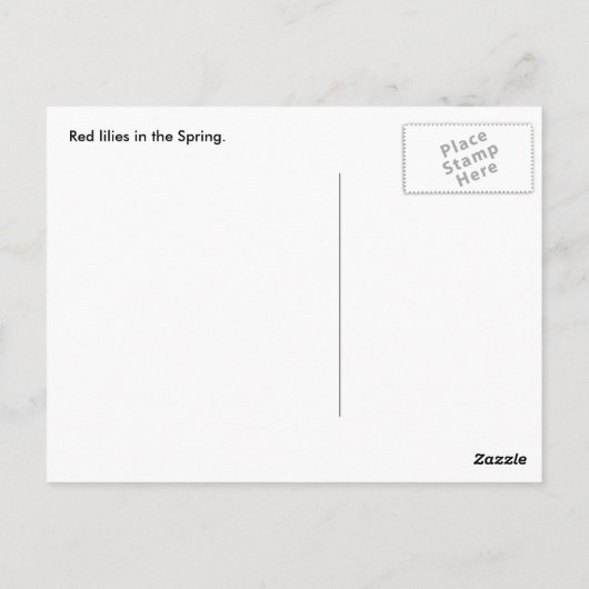 ユリ ポストカード (裏面)