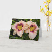 ユリ/ユリの花/クリーム&パープル/ カード (黄色い花)