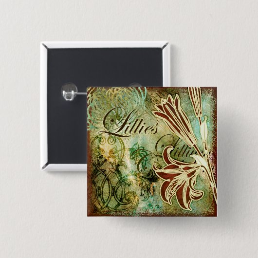 ユリ 缶バッジ (正面&裏面)