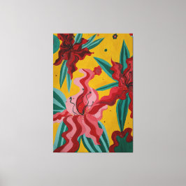 ユリ、花、抽象概念、抽象概念 キャンバスプリント