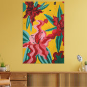 ユリ、花、抽象概念、抽象概念 キャンバスプリント (インサイチュ (リビング))