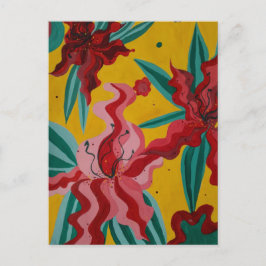 ユリ、花、抽象概念、抽象概念 ポストカード