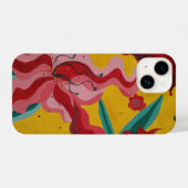 ユリ、花、抽象概念、抽象概念 iPhoneケース (裏面横)