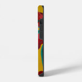 ユリ、花、抽象概念、抽象概念 iPhoneケース (左側面)