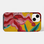 ユリ、花、抽象概念、抽象概念 iPhoneケース (裏面横)