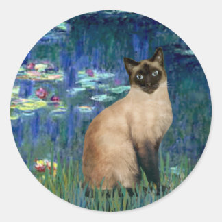 ユリ 5 - シールポイントのシャム猫 ラウンドシール