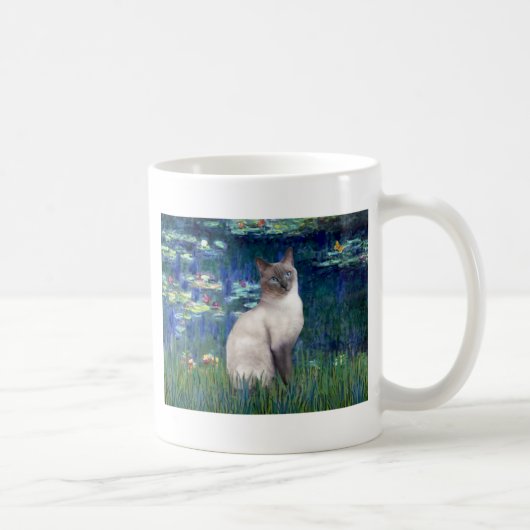 ユリ 5 - ブルーポイントシャム猫 コーヒーマグカップ (右)