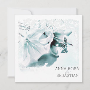 〜* ユリ  AR12 QR フォト RSVP オルネイト フローラル ウェディング 招待状