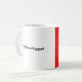 ユリWhippetのグラフィックのマグ コーヒーマグカップ (正面左)
