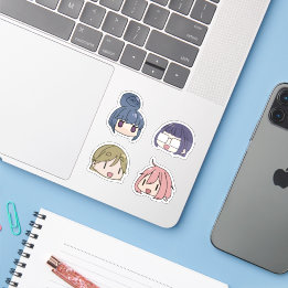 ユルキャンプオールキャラクターチビ(小さくかわいく書いた感じ)ホテル シール
