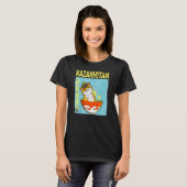 ユルタ カザフスタン共和国 カザフスタン カザフ旗 Tシャツ (正面フル)