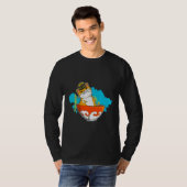 ユルタ カザフスタン共和国 カザフスタン カザフ旗 Tシャツ (正面フル)
