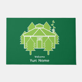 ユルトリビングとバケーションコーヒーマグ ドアマット