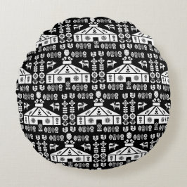 ユルト・リビングイン・自然 ラウンドクッション