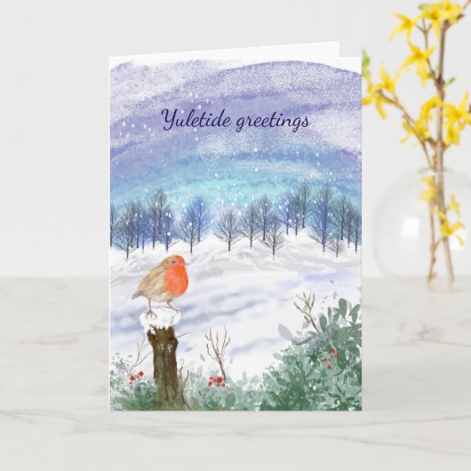 ユレイチドロビン カード (黄色い花)