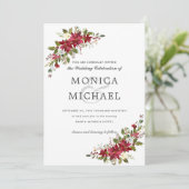 ユレイチド |クリスマス冬のフローラ結婚コーナー 招待状 (スタンド正面)