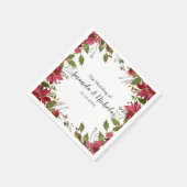 ユレイチド |フローラクリスマスウィンター結婚フレーム スタンダードカクテルナプキン (角)