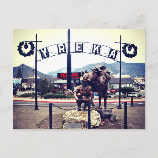 ユレカ鉱夫像 ポストカード (正面)