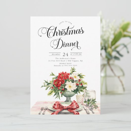 ユレタイドエレガンスクリスマスディナー 招待状 (スタンド正面)