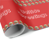 ユレタイドグリーティングレッドラッピング紙 ラッピングペーパー (ロールコーナー)