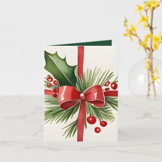 ユレタイドグリーティング&アホリデーカクテルクリスマス カード (黄色い花)